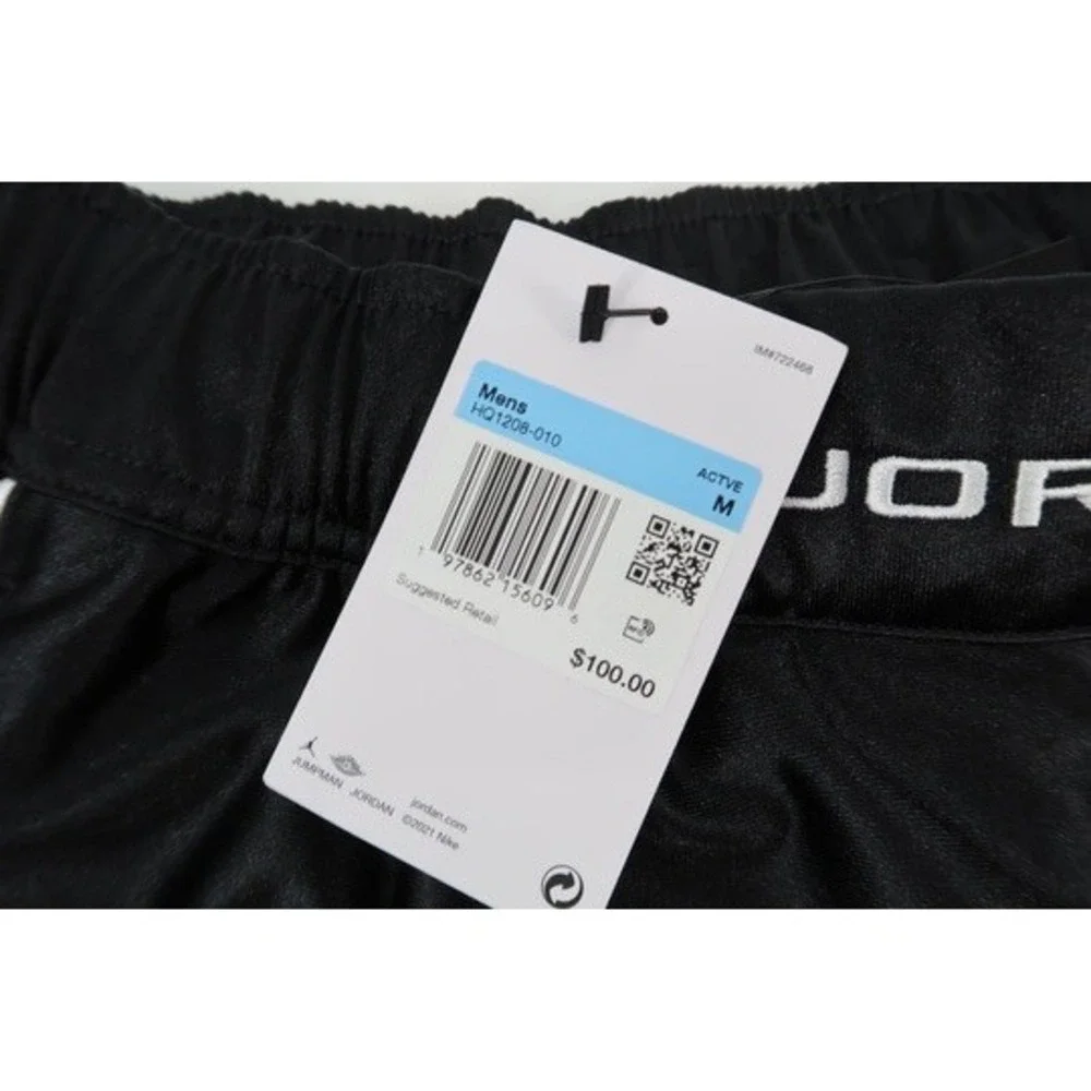 Jordan Cat Scratch Basketball Shorts Mens Medium Black White Jumpman HQ1208 NEW